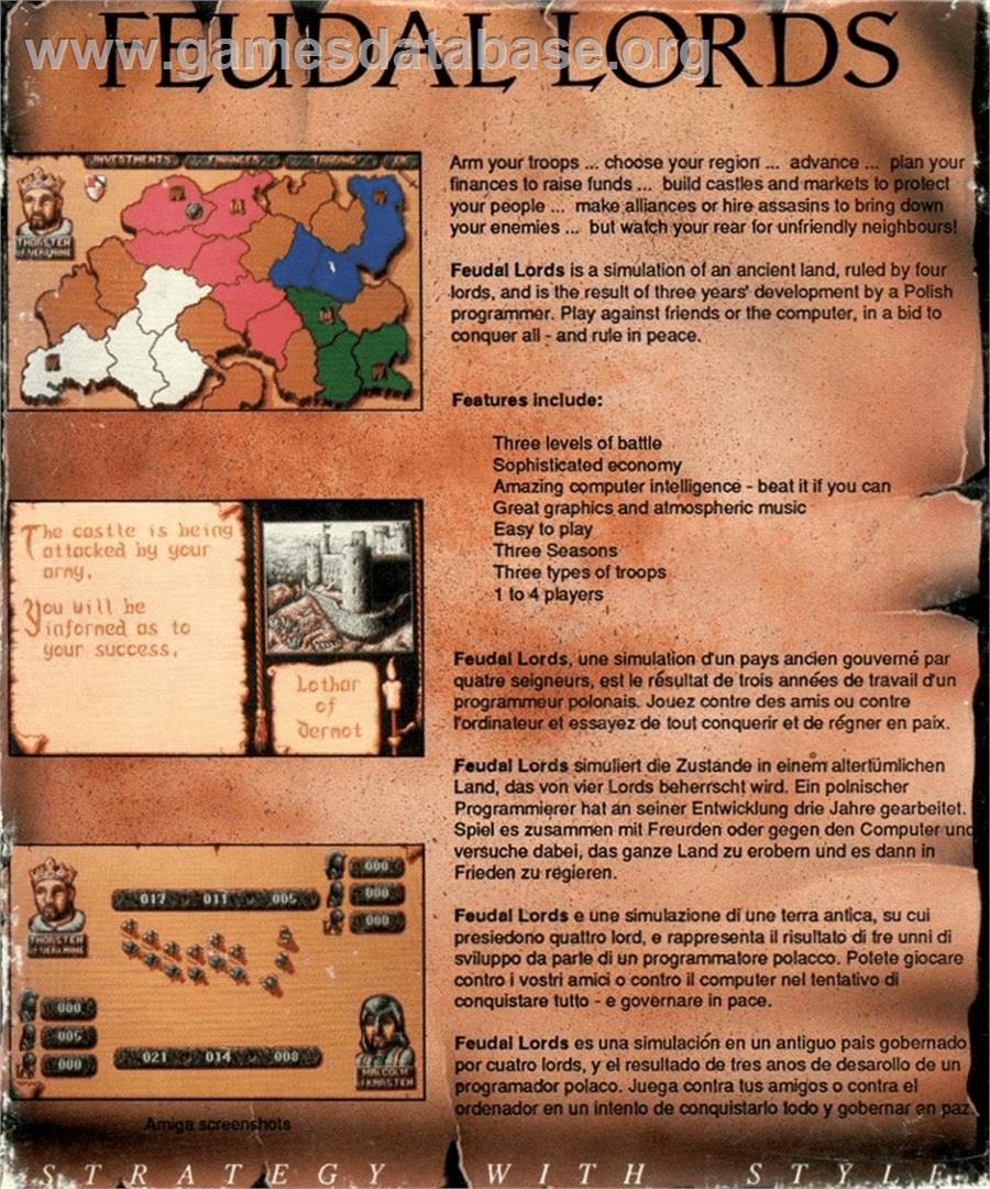 Feudal Lords - Commodore Amiga - Artwork - Box Back